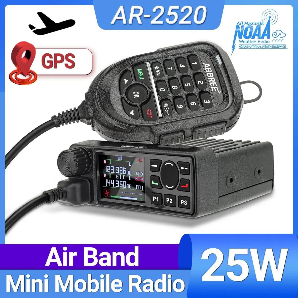 ABBREE AR-2520 25W    , 108-520MHz, Ǯ  999 ä, Ƹ߾ GPS , ũ  ڵ  ̼